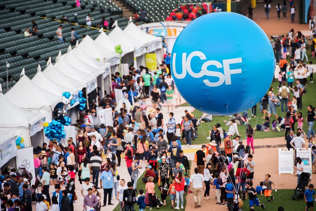 People gather outside for the 2022 Bay Area Science Festival.